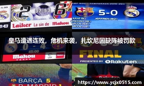 皇马遭遇连败，危机来袭，扎坎尼因缺阵被罚款