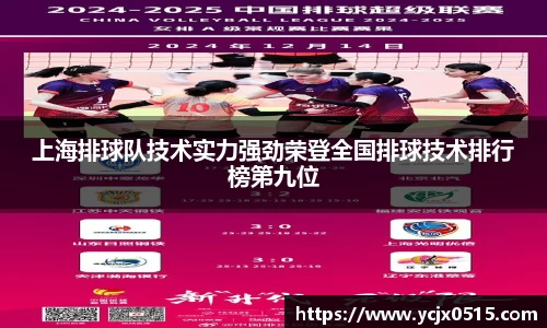 上海排球队技术实力强劲荣登全国排球技术排行榜第九位