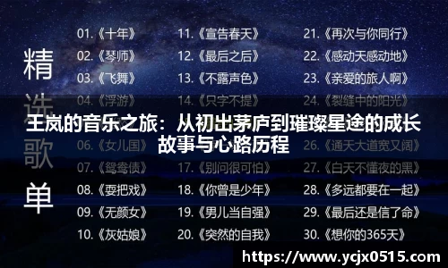 王岚的音乐之旅：从初出茅庐到璀璨星途的成长故事与心路历程