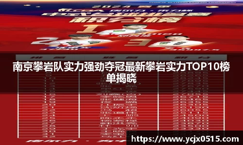 南京攀岩队实力强劲夺冠最新攀岩实力TOP10榜单揭晓