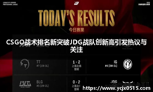 CSGO战术排名新突破JDG战队创新高引发热议与关注